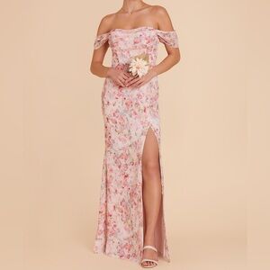 Birdy Grey Mira Dress Chiffon Pink Falling Petals XS